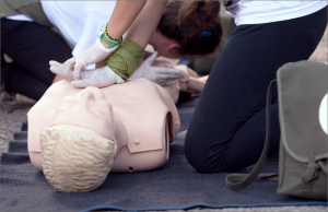 using AED and CPR